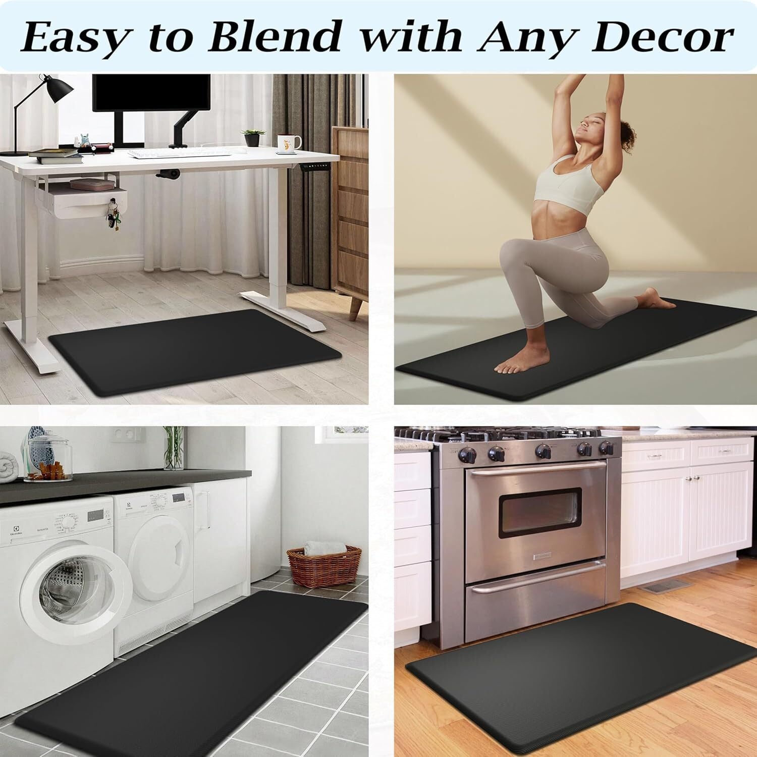 Kitchen Mats for Floor, 3/4 Inch Thick Memory Foam anti Fatigue Mat, Non-Slip...