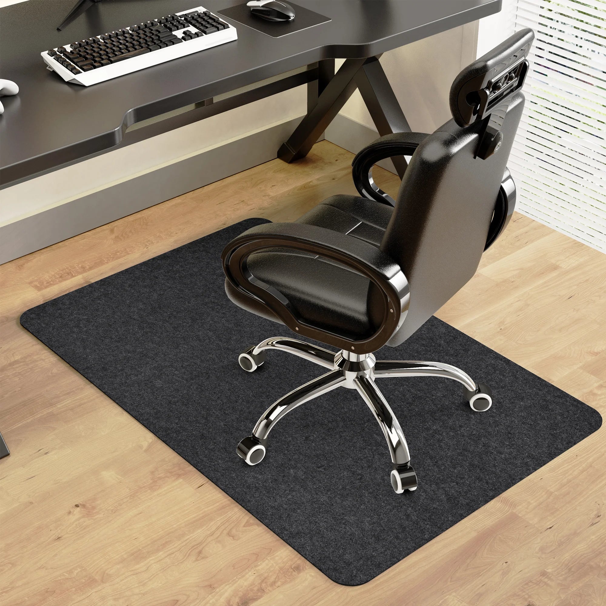 Chair Mat for Hardwood Floor,55" X 35"Office Chair Mats,Floor Protector for Desk Chair,Dark Grey