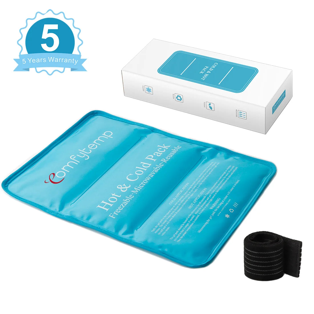 Large Ice Packs for Injuries,  Reusable Hot Cold Pack Wrap for Back, Knee, Shoulder