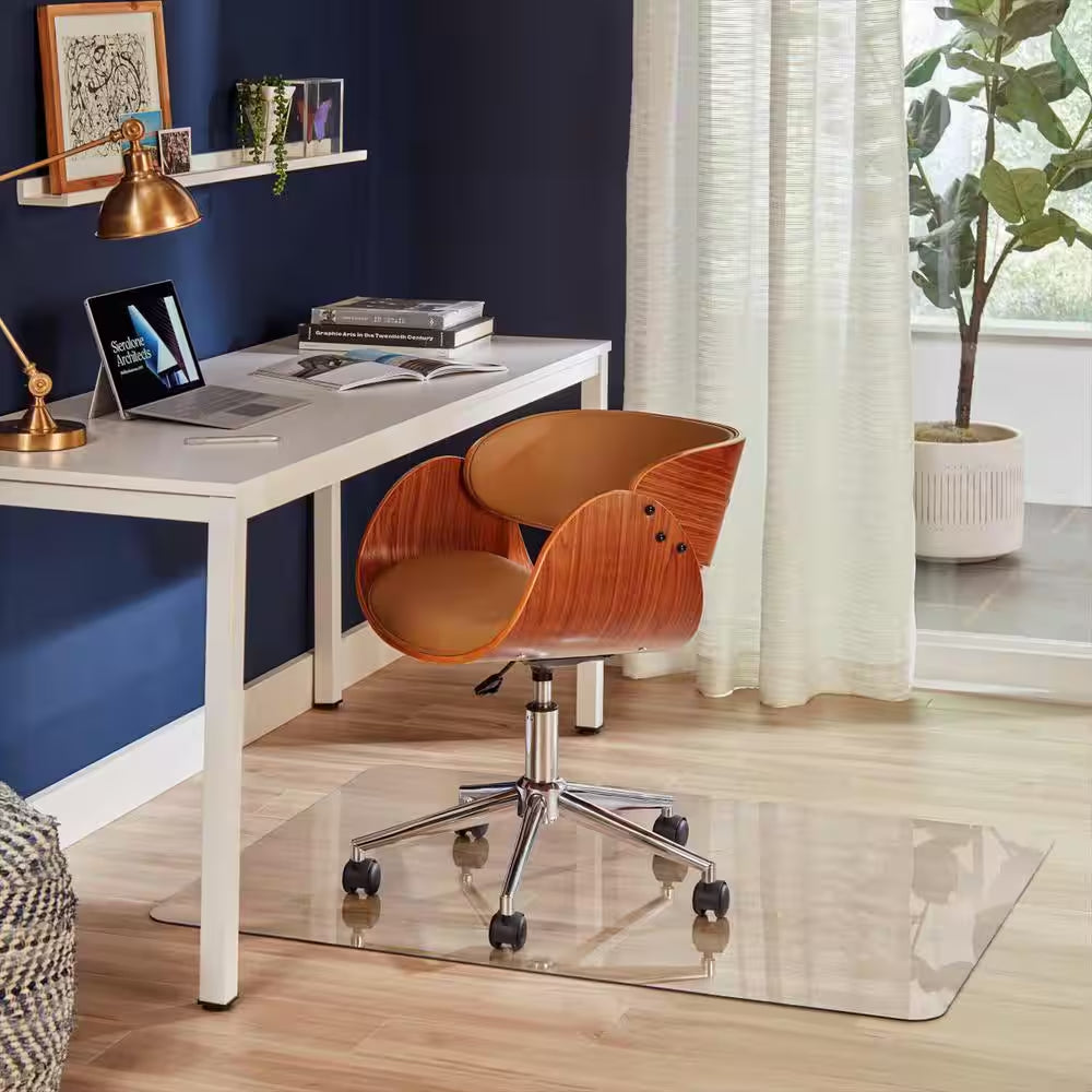 36 In. W X 48 In. L X 0.150 In. T Clear Polycarbonate Chair Mat for Carpet and Hard Floors