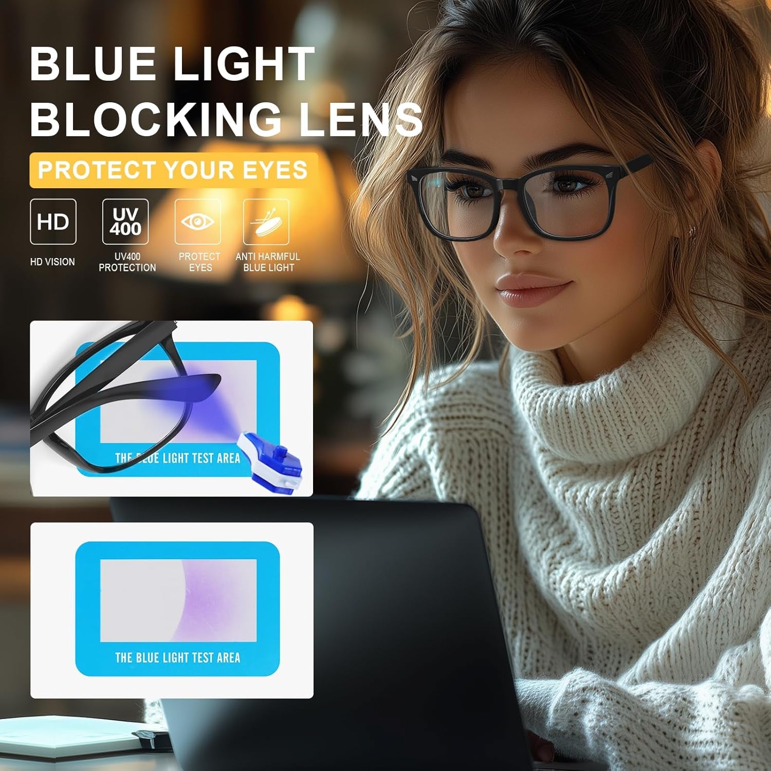 Blue Light Glasses for Woman/Men Computer Blue Light Glasses