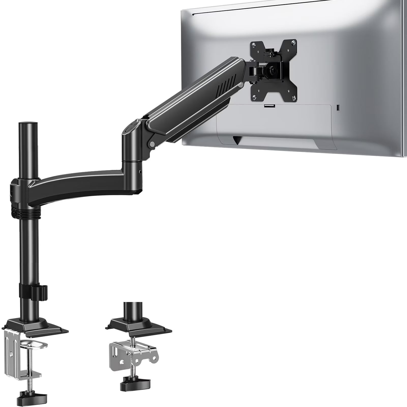 Single Monitor Arm for 13-32Inch, Full-Motion Monitor Mount, Height Adjustable Monitor Stand for Desk, Holds Max 22Lbs