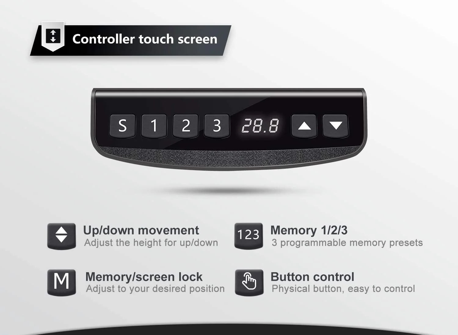 55 X 24 Inch Height Adjustable Electric Standing Desk with Double Drawer, Stand up Table with Storage Shelf, Sit Stand Desk with Splice Board, Black Frame/Rustic Brown Top