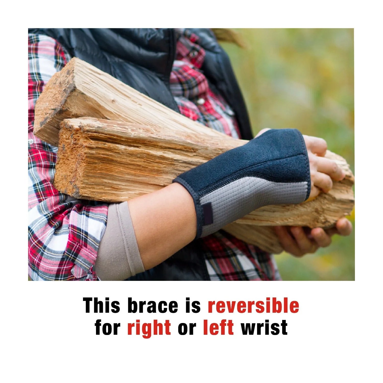 Splint Wrist Brace, Reversible, Adjustable, One Size