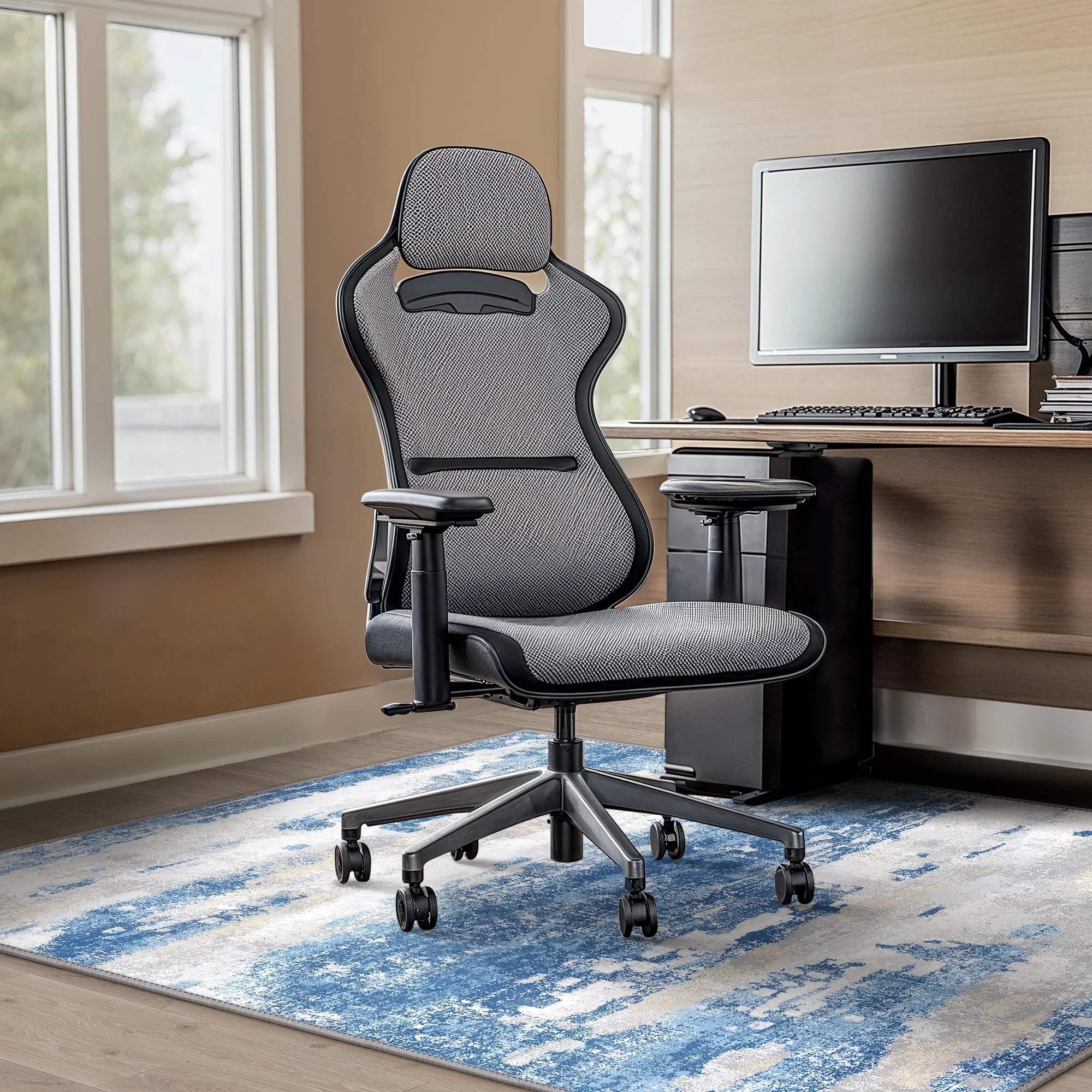 48"X 60" Protective Flooring Office Chair Mat for Hardwood Floor and Tile Floor, Heavy Duty Desk Chair Mat for Carpets, anti Slip Office Floor Mats for Rolling Chairs, Low Pile under Desk Rug