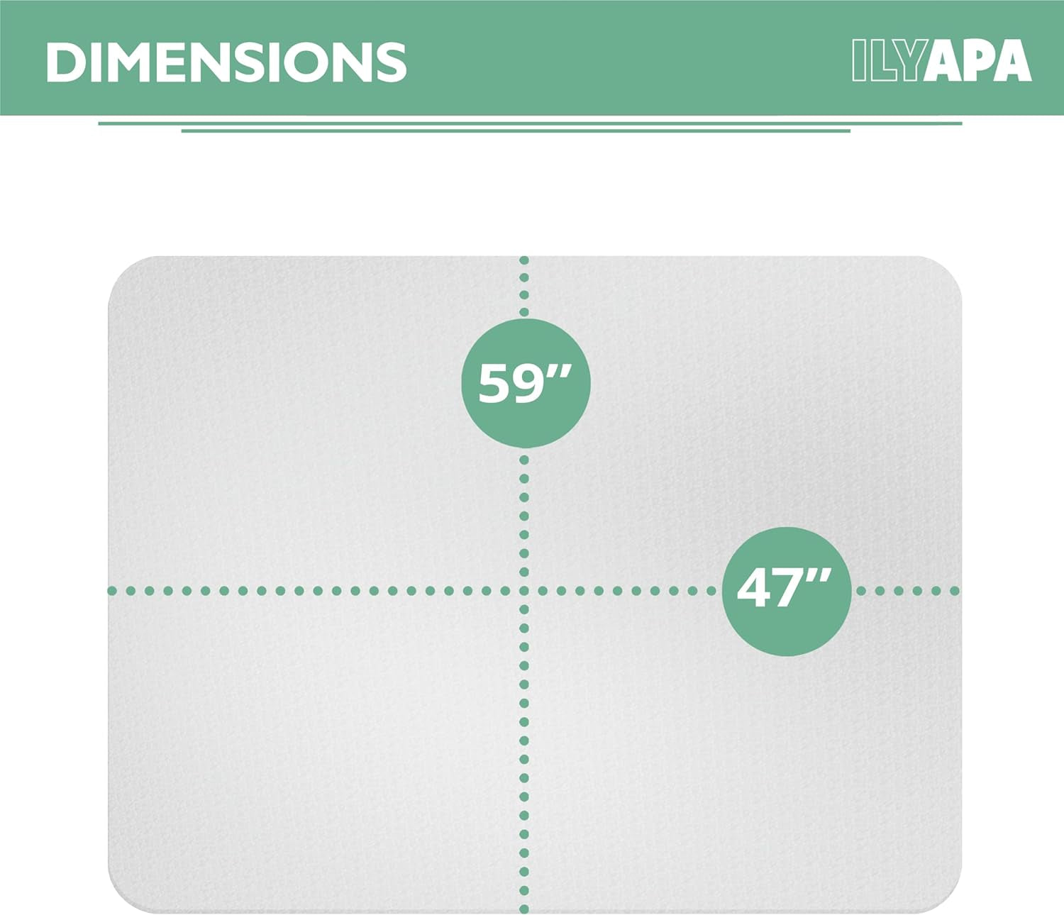 Office Chair Mat for Hardwood Floor, 47"X 59"- PVC under Desk Mat for Computer Chairs on Harwood, Tile and Carpet Floor - Plastic Protector