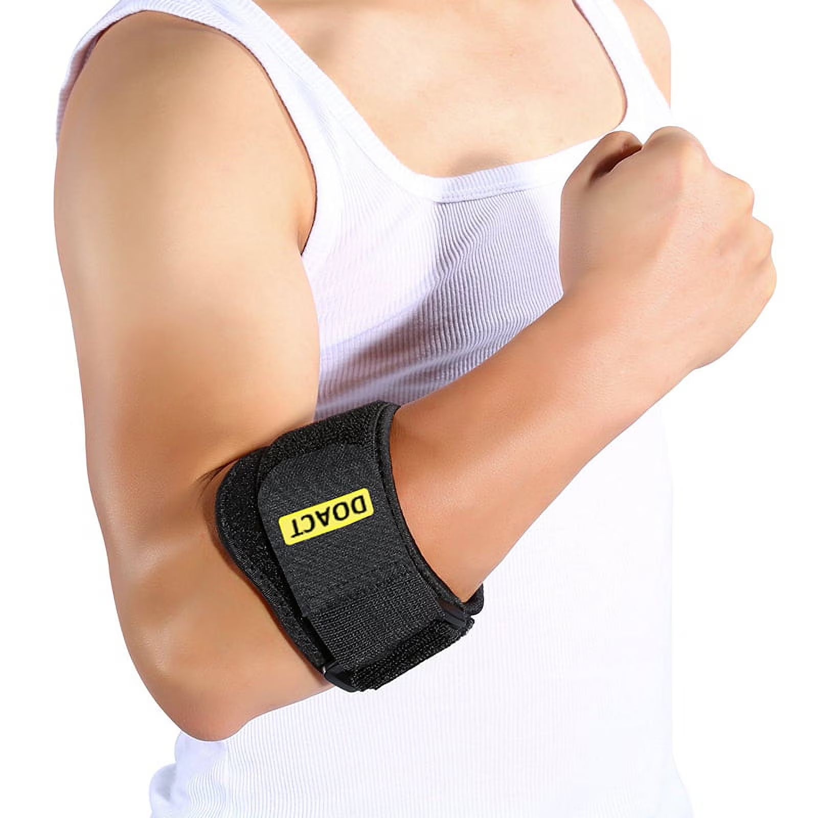 Comfortable Adjustable Elbow Support Band Wrap Neoprene Forearm Brace with Compression Pads Elbow Protector for Golfer Tendonitis Muscle Tissue Joint Pain Relif for Men Women